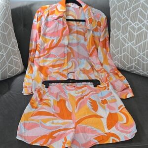 Mango Vibrant Pink and Orange Top